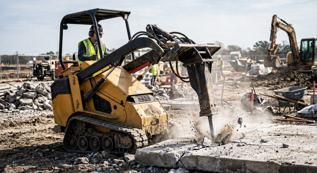 Hydraulic Breaker Sizing for Mini Skid Steers: Flow, Pressure, Carrier Weight, and Tool Diameter Featured Image